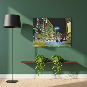 Urban Pulse: Woodward Ave. Detroit Leinwanddruck