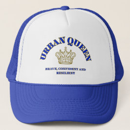 URBAN QUEEN BRAVE, CONFIDENT WHITE/ROYAL FOAM  TRUCKERKAPPE