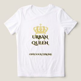 URBAN QUEEN OWN YOUR THROWN WOMEN'S WHITE/BLACK Tri-Blend SHIRT