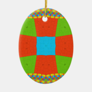 "Urban Quilt" Europäisches geometrisches Muster Ar Keramik Ornament