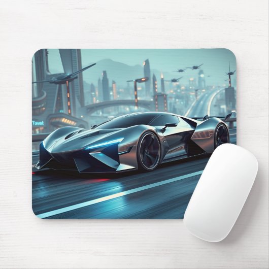 Urban Racer - Futuristische Hyper Car Mousepad (Mit Mouse)