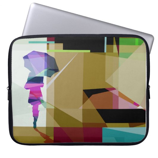 Urban rain - laptop case (Vorderseite)