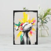 Urban Rat Christmas Cards Feiertagskarte (Stehend Vorderseite)