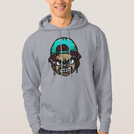 Urban Rebel: Graffiti Style Face Hoodie