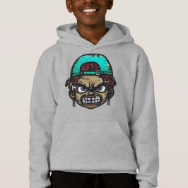 Urban Rebel: Graffiti Style Face Hoodie