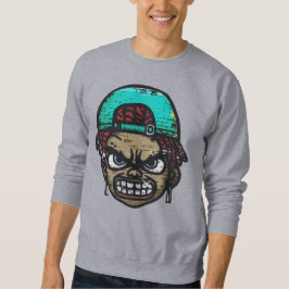 Urban Rebel: Graffiti Style Face Sweatshirt