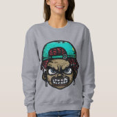 Urban Rebel: Graffiti Style Face Sweatshirt (Vorderseite)