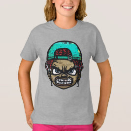 Urban Rebel: Graffiti Style Face T-Shirt