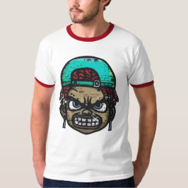 Urban Rebel: Graffiti Style Face T-Shirt