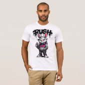 Urban Rebel Rabbit Graffiti T-Shirt (Vorne ganz)