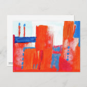 "Urban Red" Acrylkunstkarte Postkarte (Vorne/Hinten)