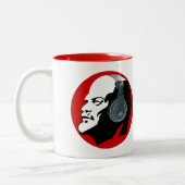 URBAN RED AND WHITE LENIN MIT DJ-KOPFANGEN ZWEIFARBIGE TASSE (Links)