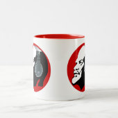 URBAN RED AND WHITE LENIN MIT DJ-KOPFANGEN ZWEIFARBIGE TASSE (Mittel)