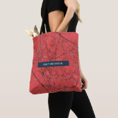URBAN RED NAVY OXFORD UNIVERSITY UK KONTUR MAP TASCHE (Von Nahem)