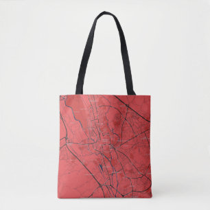 URBAN RED NAVY OXFORD UNIVERSITY UK KONTUR MAP TASCHE