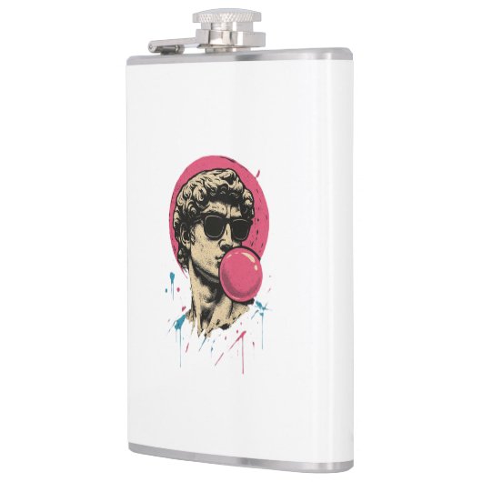 Urban Retro David — Bubblegum Pop Statue Flachmann (Links)