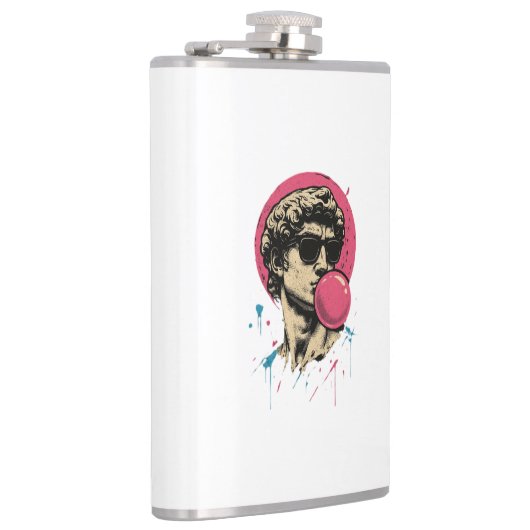 Urban Retro David — Bubblegum Pop Statue Flachmann (Rechts)