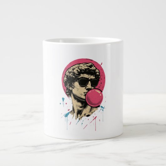 Urban Retro David — Bubblegum Pop Statue Jumbo-Tasse (Vorderseite)
