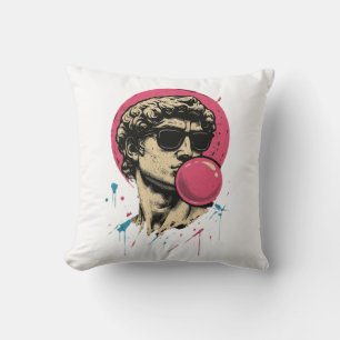 Urban Retro David — Bubblegum-Pop-Statue Kissen