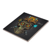 Urban Retro Fantasy Kunst - Groovy Steampunk Alien Fliese (Seite)