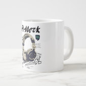 Urban Retro Headphone Vibe Illustration Jumbo-Tasse (Vorderseite Rechts)