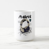 Urban Retro Headphone Vibe Illustration Kaffeetasse (Mittel)