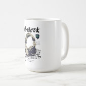 Urban Retro Headphone Vibe Illustration Kaffeetasse (VorderseiteRechts)