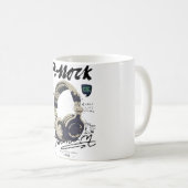 Urban Retro Headphone Vibe Illustration Kaffeetasse (VorderseiteRechts)
