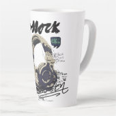 Urban Retro Headphone Vibe Illustration Milchtasse (Rechte Ecke)