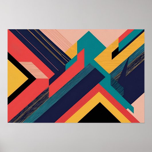 Urban Rhythm: Bold Arrow Geometry Poster (Vorne)