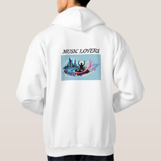 🎶 Urban Rhythm: DJ im Herzen der Stadt 🌆 🎧 Hoodie (Rückseite)