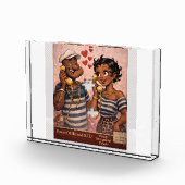 Urban Royalty Love – Afrocentric Power Couple Art Fotoblock (Rechts)