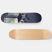 Urban Rustic Cityscape Riding Rails Skateboard (Horizontal)