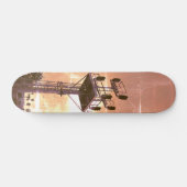 Urban Rustic Cityscape Riding Rails Two Skateboard (Horizontal)