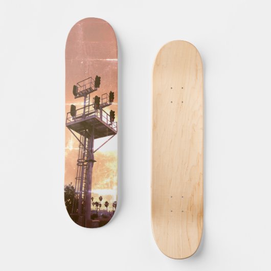 Urban Rustic Cityscape Riding Rails Two Skateboard (Vorderseite)