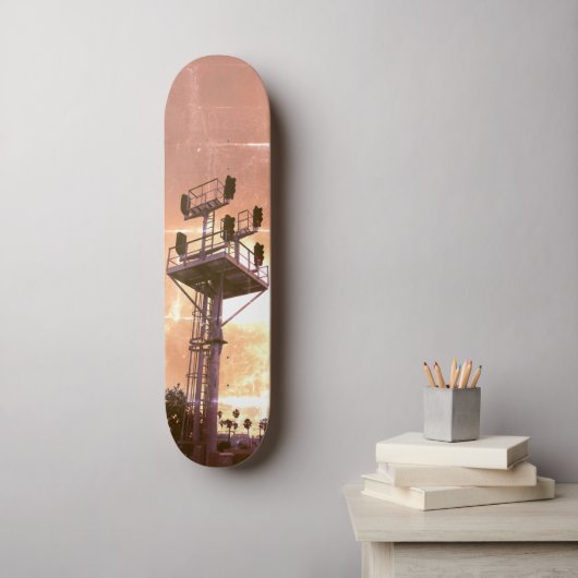 Urban Rustic Cityscape Riding Rails Two Skateboard (Wandkunst)