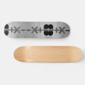 Urban Rustic Cityscape Waiting 3 Skateboard (Horizontal)