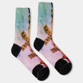 Urban Rustic Cityscape Waiting Crow Crew Socks Socken (Rechts)