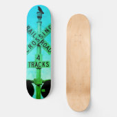 Urban Rustic Cityscape Waiting Skateboard (Vorderseite)