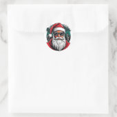 Urban Santa 10 Runder Aufkleber (Tasche)
