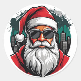 Urban Santa 10 Runder Aufkleber
