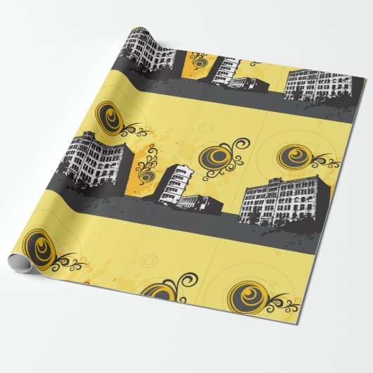 Urban Scene Wrapping Paper Geschenkpapier (Ungerollt)