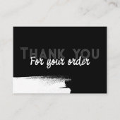 Urban schwarz mit Logo masculine danke Visitenkarte (Vorderseite)