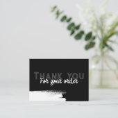 Urban schwarz mit Logo masculine danke Visitenkarte (Stehend Vorderseite)