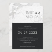 URBAN SCHWARZ-WEISS MARBLE COUPLES SHOWITE DANKESKARTE (Vorne/Hinten)