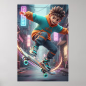 Urban Skater Kid – Street Style Poster Art (Vorne)