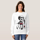 Urban Skeleton Boss with Cigar T-Shirt Sweatshirt (Vorne ganz)