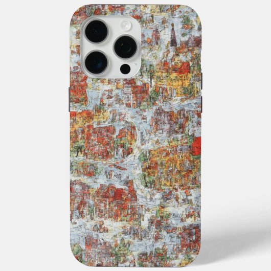 Urban Sketch Art Mobile Fall Case-Mate iPhone Hülle (Rückseite)