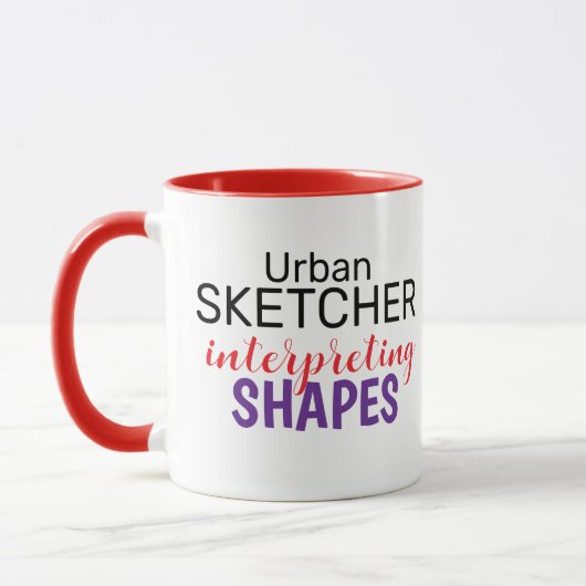 Urban Sketcher interpretiert Formen! Tasse (Links)