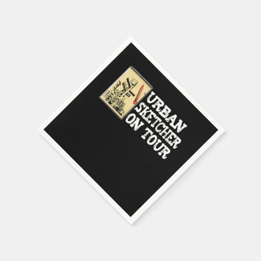 Urban Sketcher Sketching Artists Drawing Painting Serviette (Ecke)